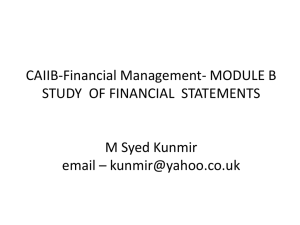 Module B - Study of Financial Statements