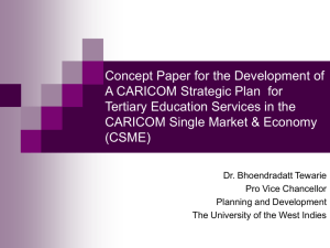 Concept Paper for the Development of A CARICOM Strategic Plan