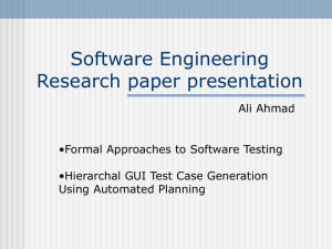 Software Engineering Research paper presentation