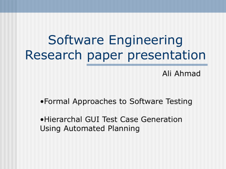software re engineering research papers