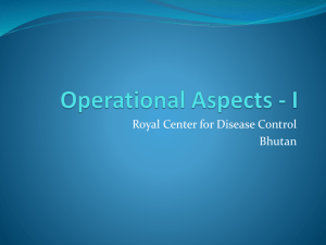 Operational Aspects - Public Health Laboratory