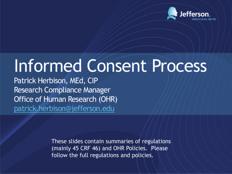 informed-consent-process-federal-regulations-tju-policies