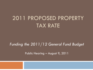 2007 PROPOSED PROPERTY TAX RATE