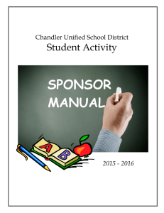for Student Activities - Chandler Unified School District