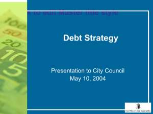 Debt Strategy - City of Edmonton