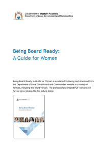 Being Board Ready: A Guide for Women