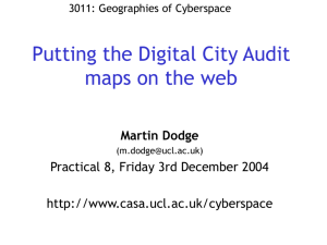 Putting the Digital City Audit maps on the web