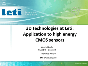 3D technologies at Leti: Application to high energy CMOS
