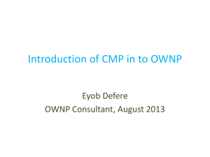 CMP in to OWNP Aug 3 Present