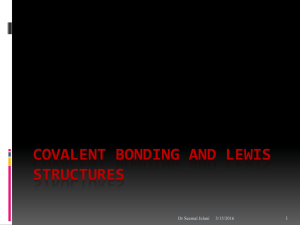 Covalent bonding and Lewis structures