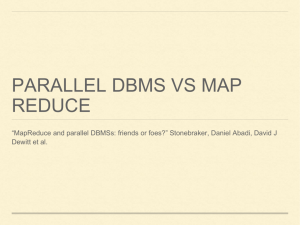 parallel dbms vs map reduce