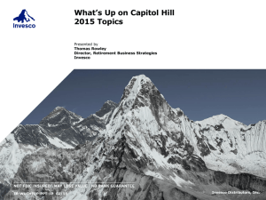What's Up on Capitol Hill 2015 Topics