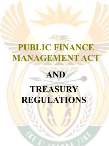 PUBLIC FINANCE MANAGEMENT ACT