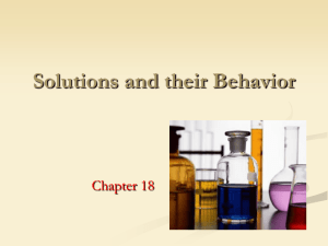 Solution Behavior