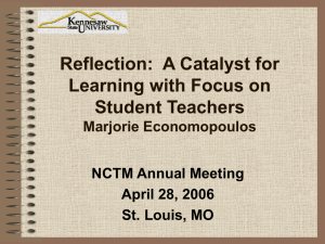 Reflection: A Catalyst for Learning