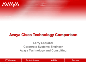 Avaya Cisco Technology Comparison