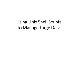 Using Unix Shell Scripts