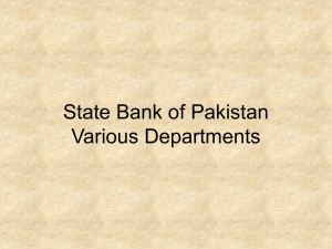 State Bank of Pakistan Various Departments