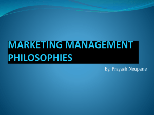 Marketing Management Philosophies Presentation