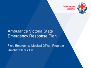 Ambulance Victoria - Emergency Response Plan - Jon Byrne