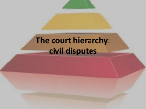 The court hierarchy: civil disputes - Year 11