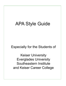 APA Style Guide and Information Evaluation