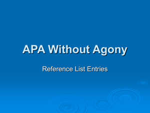 APA Reference List