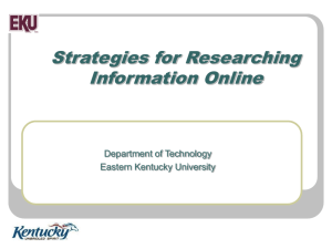 Strategies for Researching Information Online