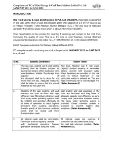 Jan - Jun 2011 - Hind Energy and Coal Benefication