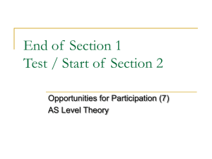 End of Section 1 Test / Start of Section 2