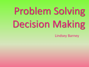 Problem Solving Decision Making