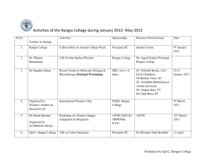 Activities during January 2013- May 2015