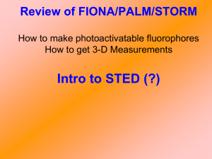 Lecture 8: Super-resolution Microscopy II