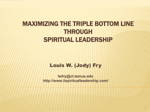 Organizational Transformation Through Spiritual Leadership