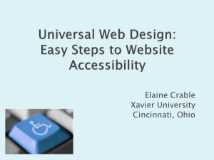 Universal Web Design: Easy Steps to Website