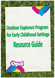 Outdoor Explorers Program Resource Guide