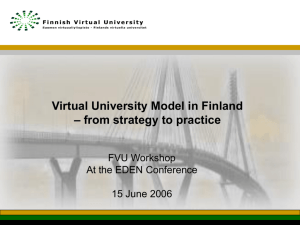 Virtual University Model in Finland