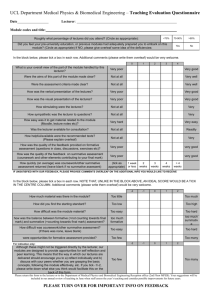 Teaching Evaluation Questionnaire