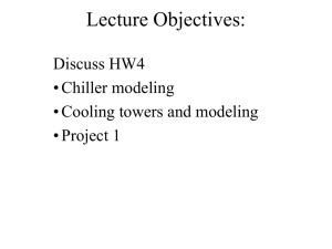 Modeling of chillers