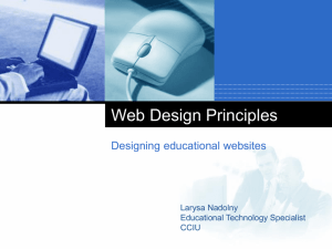 Web Design Principles - CCIU: Online Learning Community