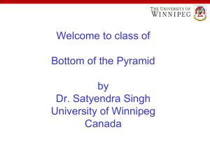 Bottom of Pyramid - University of Winnipeg