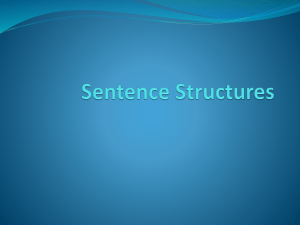 Sentence Structures - Yuri's Classes at IELC