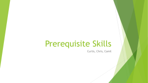 Prerequisite Skills