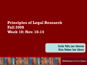 bills - Principles of Legal Research