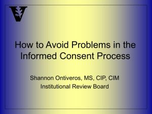 Informed Consent - How to write a consent document