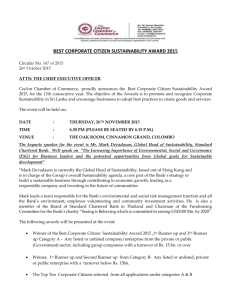 Best Corporate Citizen Sustainability Award 2015