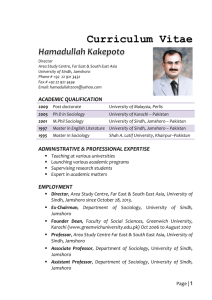 Academic Qualification 2009 Post doctorate University of Malaysia