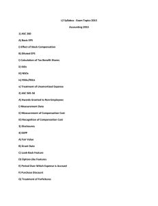 L2 Syllabus - Exam Topics 2015 Accounting 2015 1) ASC 260 A