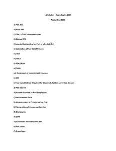L3 Syllabus - Exam Topics 2015 Accounting 2015 1) ASC 260 A