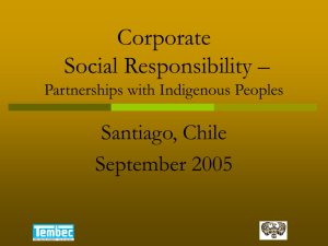 Corporate Responsibility – Rights of Indigenous Peoples